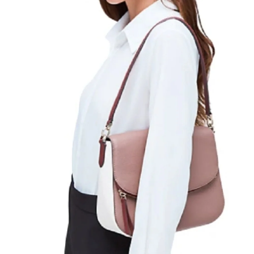 Kate Spade New York Jackson Colorblock Flap Shoulder Bag W/ Matching Mini Wallet